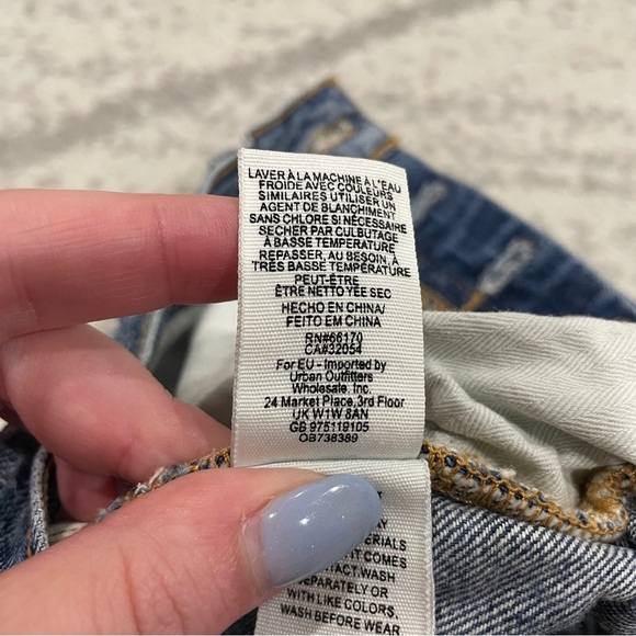 Free People Floral Lace Button Fly Jean Shorts - Picture 10 of 13